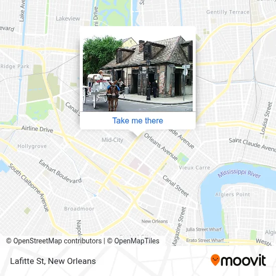 Lafitte St map