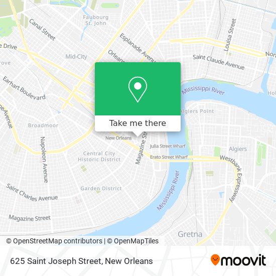 625 Saint Joseph Street map