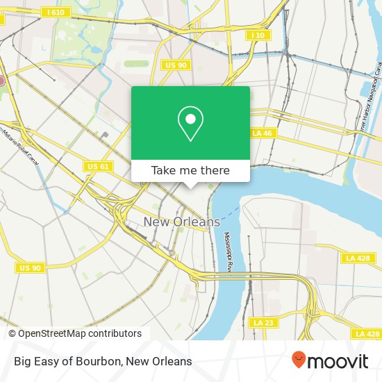 Big Easy of Bourbon, 407 Bourbon St New Orleans, LA 70130 map