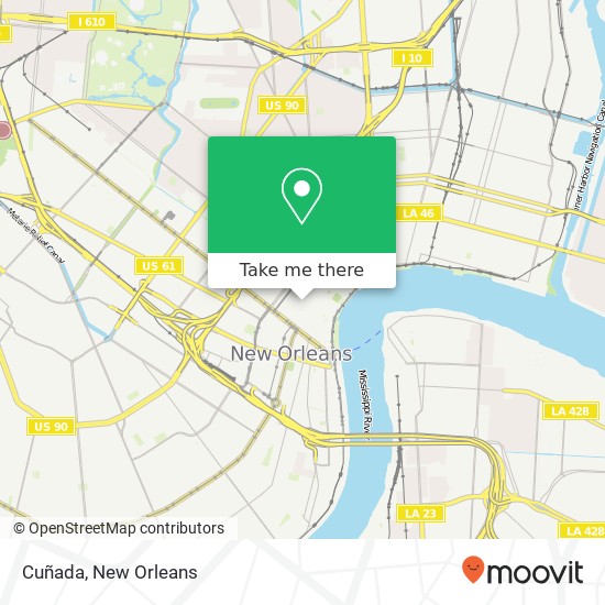 Mapa de Cuñada, 833 Conti St New Orleans, LA 70112
