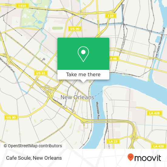 Mapa de Cafe Soule, 720 St Louis St New Orleans, LA 70130