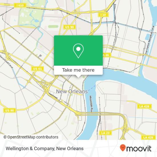 Mapa de Wellington & Company, 505 Royal St New Orleans, LA 70130