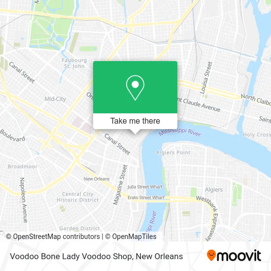 Voodoo Bone Lady Voodoo Shop map