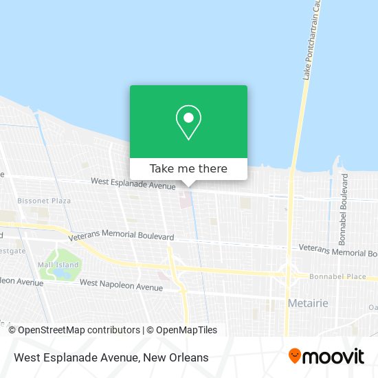 West Esplanade Avenue map