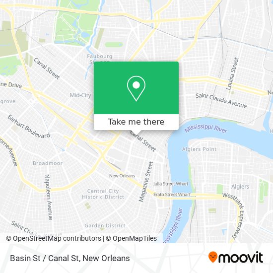 Mapa de Basin St / Canal St