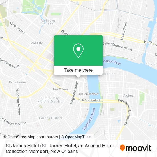 St James Hotel (St. James Hotel, an Ascend Hotel Collection Member) map