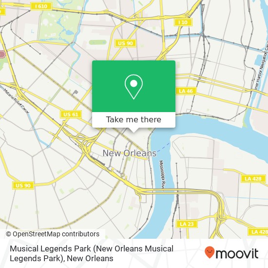 Musical Legends Park (New Orleans Musical Legends Park) map