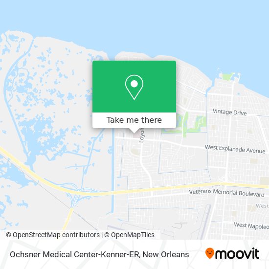 Ochsner Medical Center-Kenner-ER map