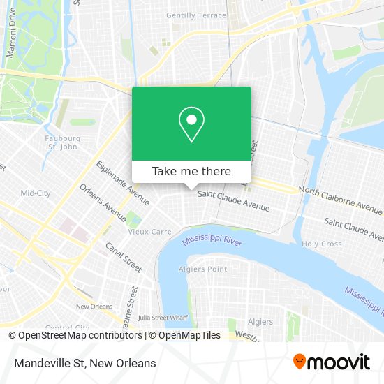 Mapa de Mandeville St