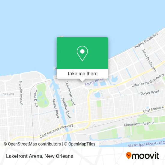 Lakefront Arena map