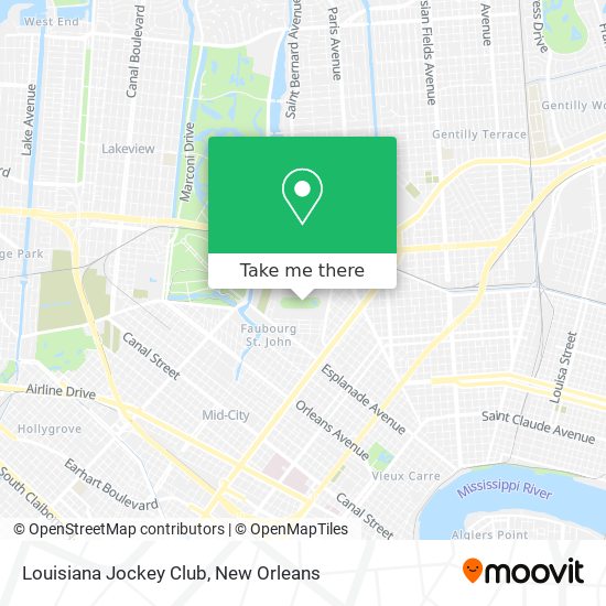 Mapa de Louisiana Jockey Club