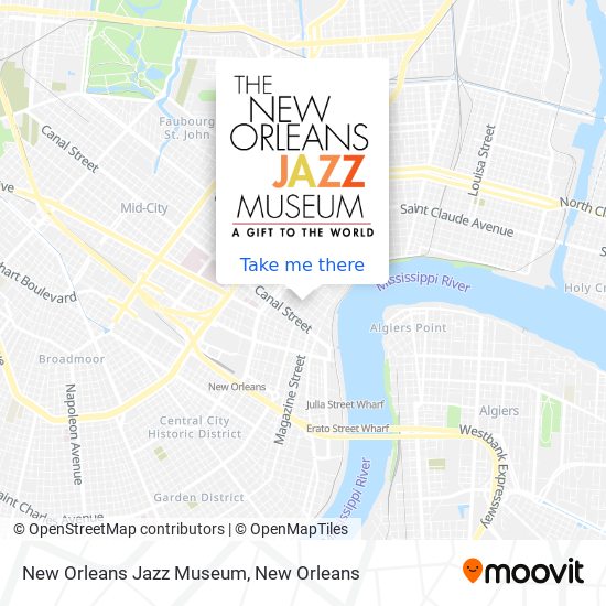 New Orleans Jazz Museum map