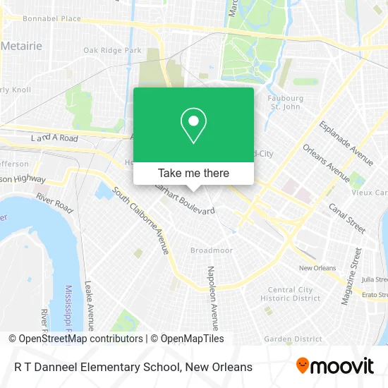 R T Danneel Elementary School map