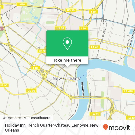 Holiday Inn French Quarter-Chateau Lemoyne map