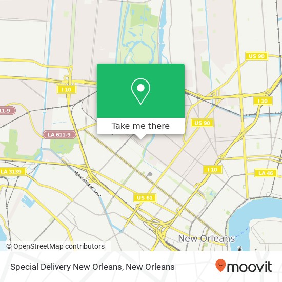 Mapa de Special Delivery New Orleans