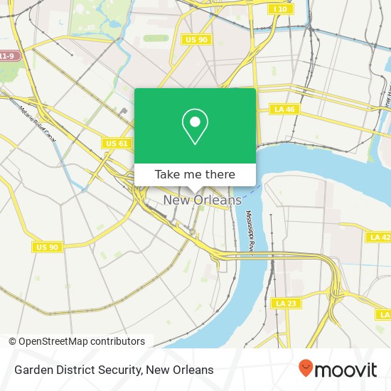 Mapa de Garden District Security