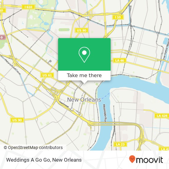 Weddings A Go Go map