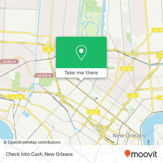 Check Into Cash map