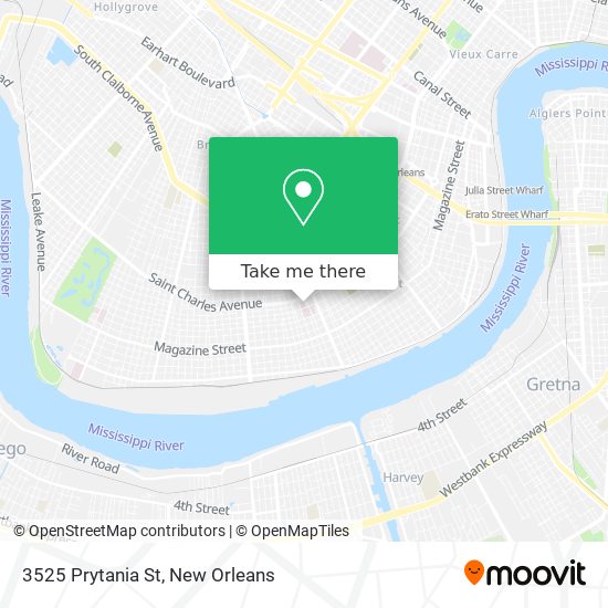 Mapa de 3525 Prytania St
