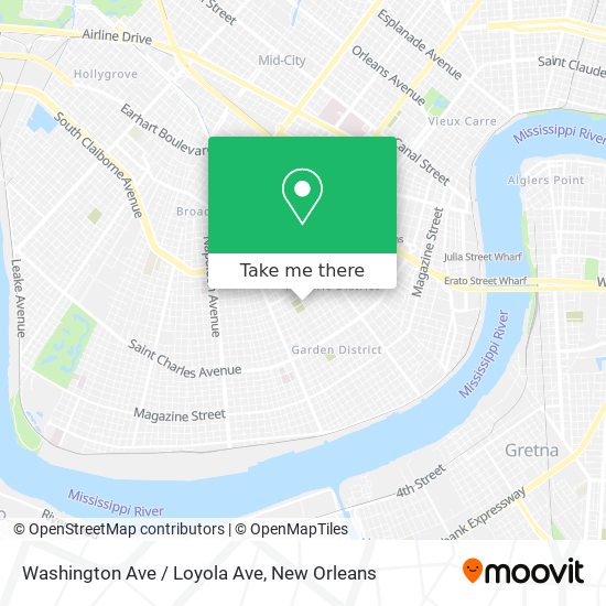 Washington Ave / Loyola Ave map