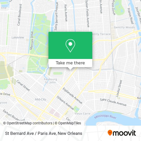 St Bernard Ave / Paris Ave map
