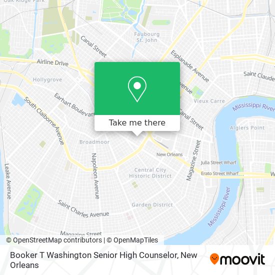 Booker T Washington Senior High Counselor map