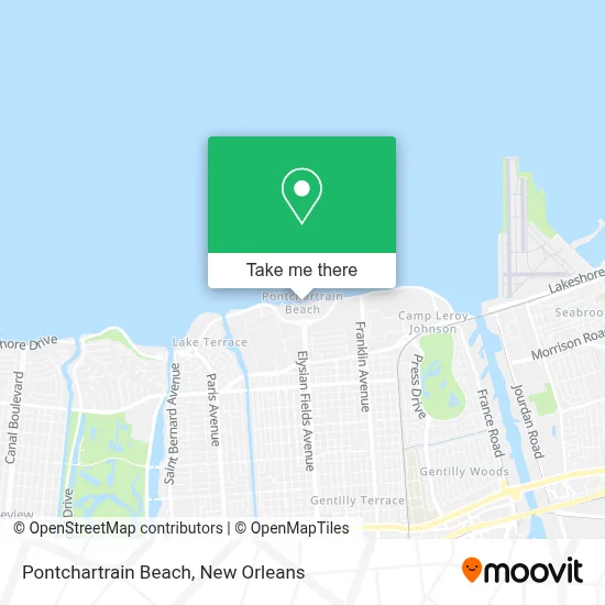Pontchartrain Beach map
