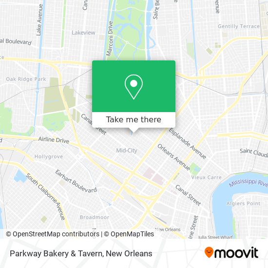 Mapa de Parkway Bakery & Tavern