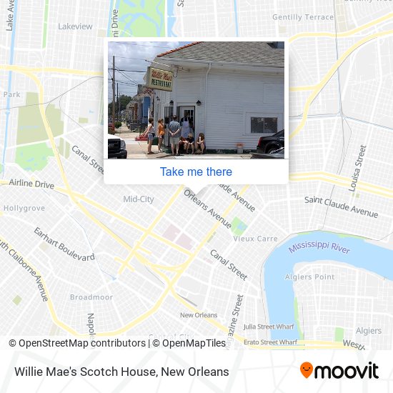 Willie Mae's Scotch House map