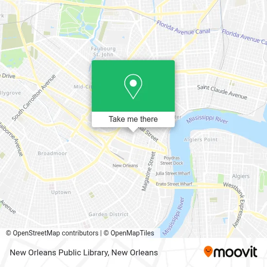New Orleans Public Library map