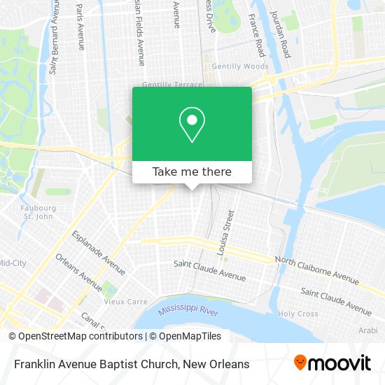 Franklin Avenue Baptist Church map