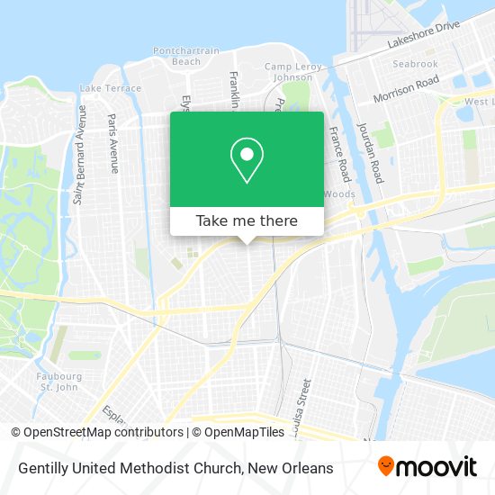 Gentilly United Methodist Church map