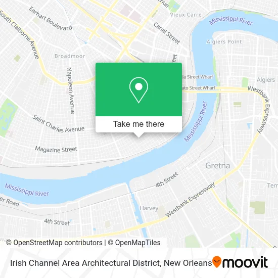 Irish Channel Area Architectural District map