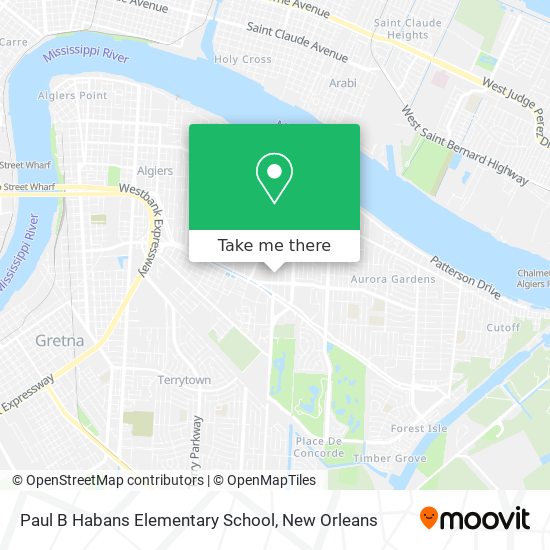 Paul B Habans Elementary School map