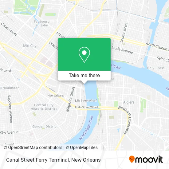 Canal Street Ferry Terminal map