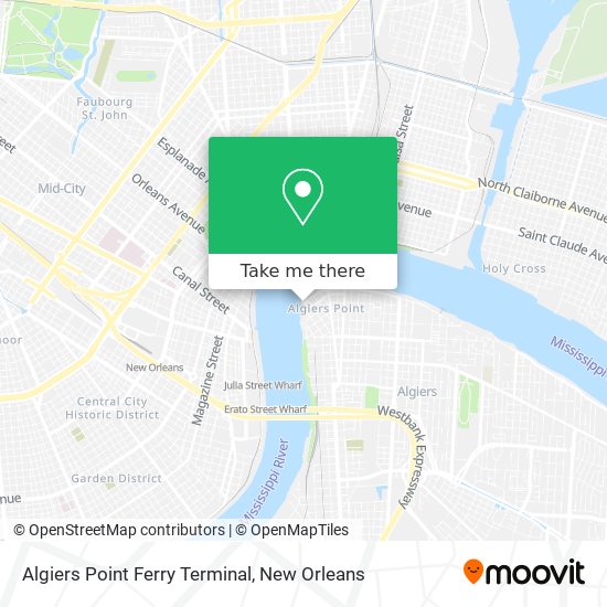 Algiers Point Ferry Terminal map