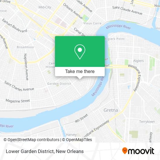 Lower Garden District map