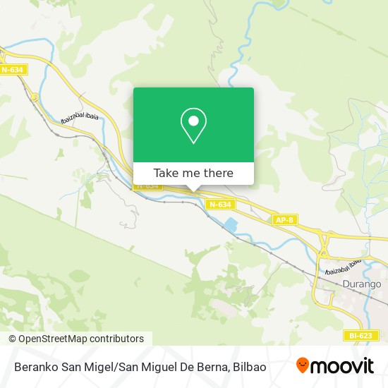 mapa Beranko San Migel / San Miguel De Berna