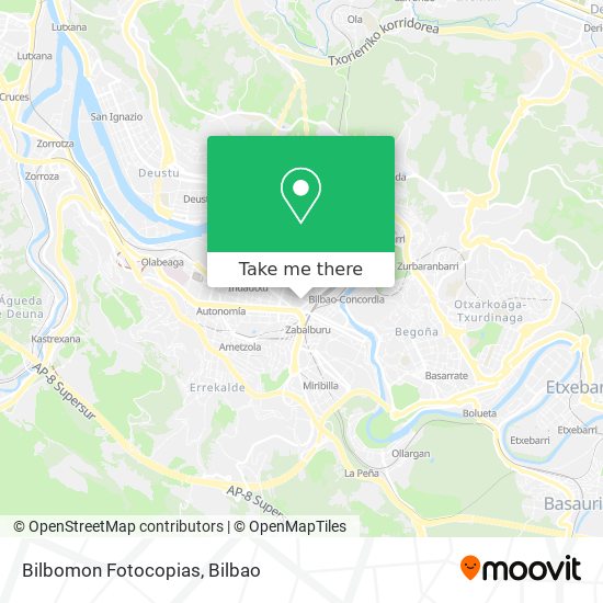 Bilbomon Fotocopias map