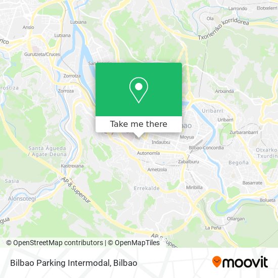 Bilbao Parking Intermodal map
