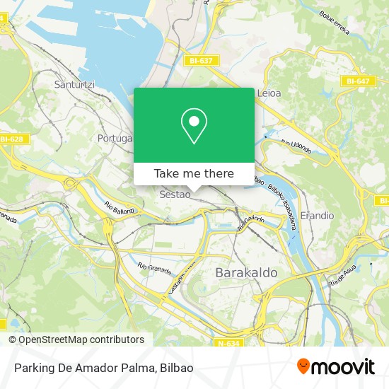 mapa Parking De Amador Palma