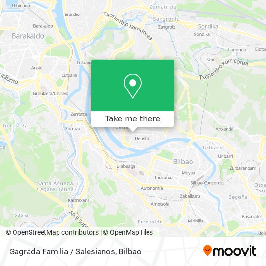 Sagrada Familia / Salesianos map