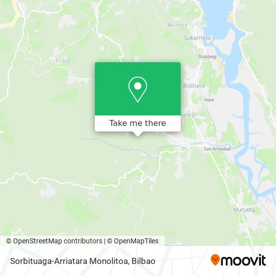 Sorbituaga-Arriatara Monolitoa map