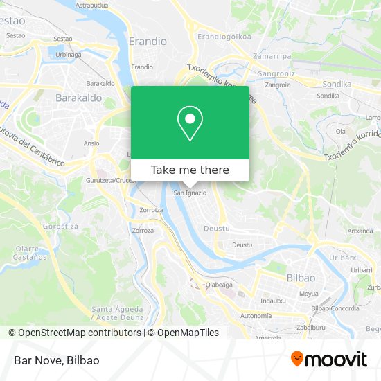 Bar Nove map