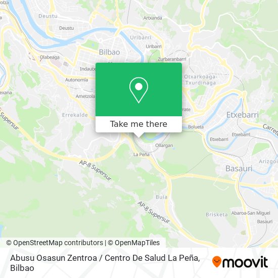 Abusu Osasun Zentroa / Centro De Salud La Peña map