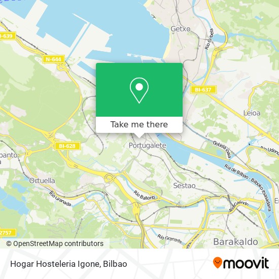 Hogar Hosteleria Igone map