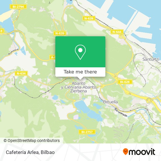 mapa Cafetería Arlea