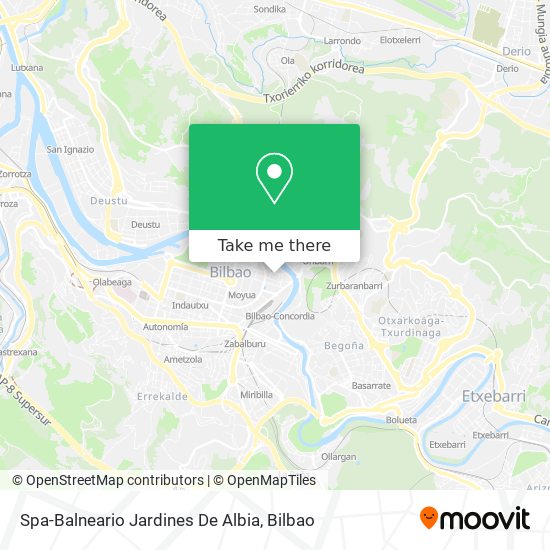 Spa-Balneario Jardines De Albia map
