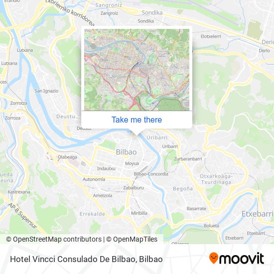 Hotel Vincci Consulado De Bilbao map