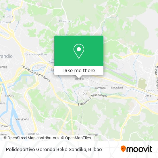 mapa Polideportivo Goronda Beko Sondika